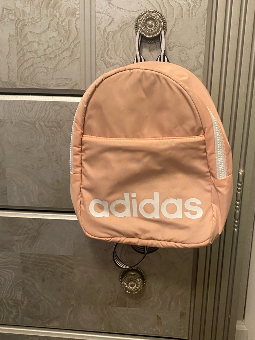 adidas Blush Pink Mini Backpack with White Logo - Picture 2 of 6